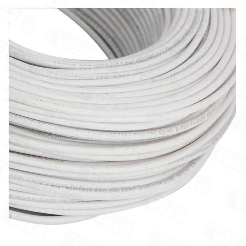 Alambre HO7V-U 2.5mm Blanco x 100mt