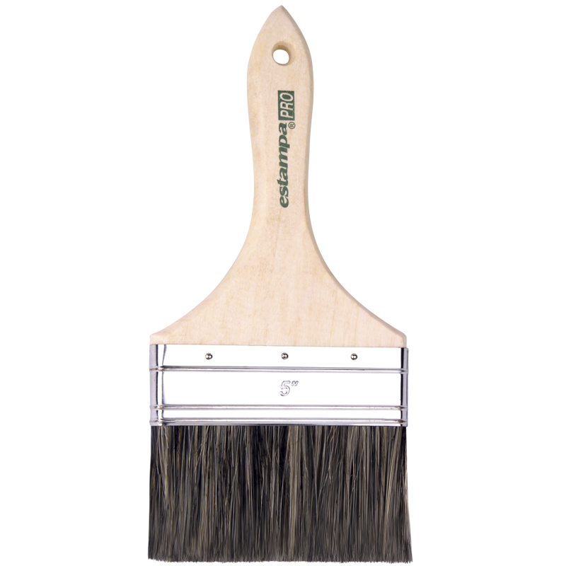 BROCHA ESTAMPA 5" MANGO MADERA HELA