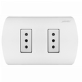 Enchufe Hemb.Embutido Doble 10A Blanco Mec