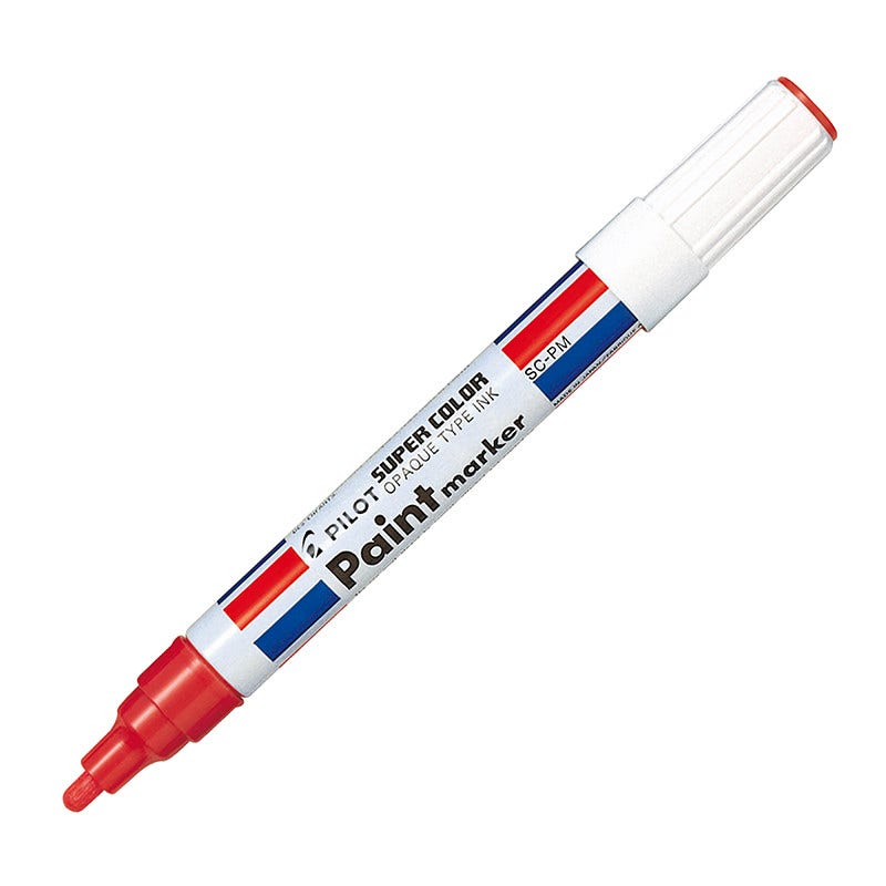 Plumón Marca Metal Rojo Pilot