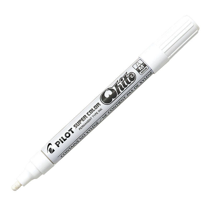 Plumón Marca Metal Blanco Pilot
