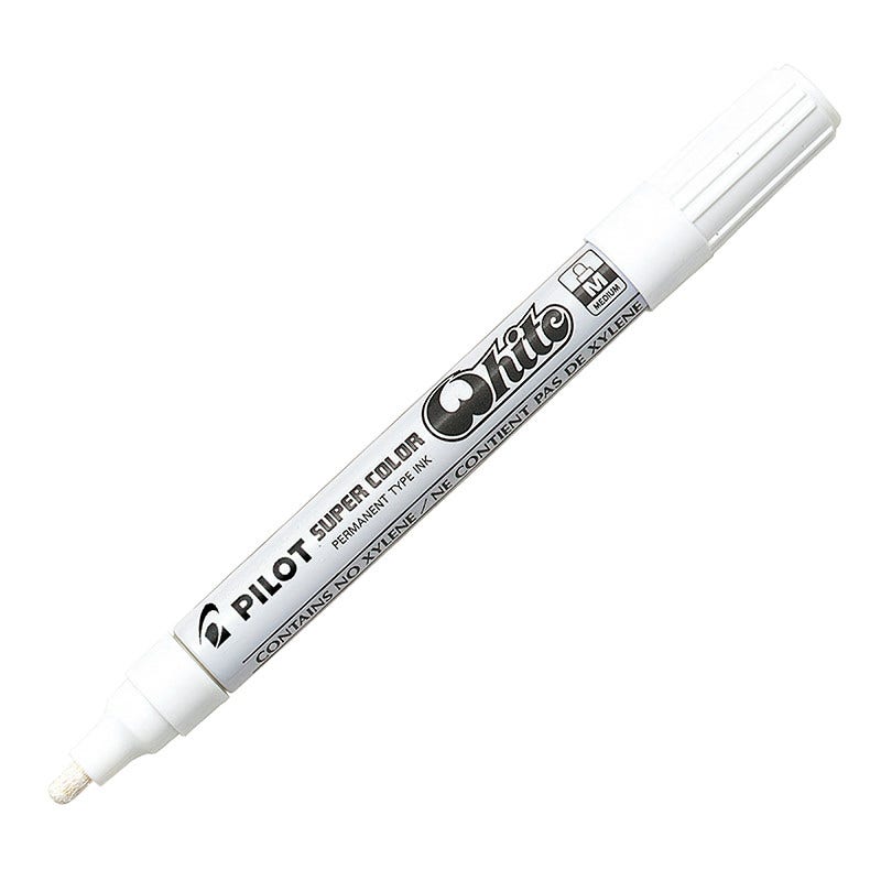 Plumón Marca Metal Blanco Pilot