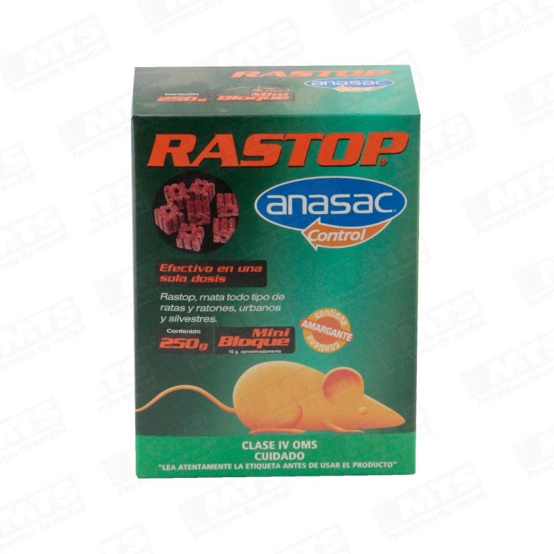 Raticida Rastop Mini-bloque 250gr Anas