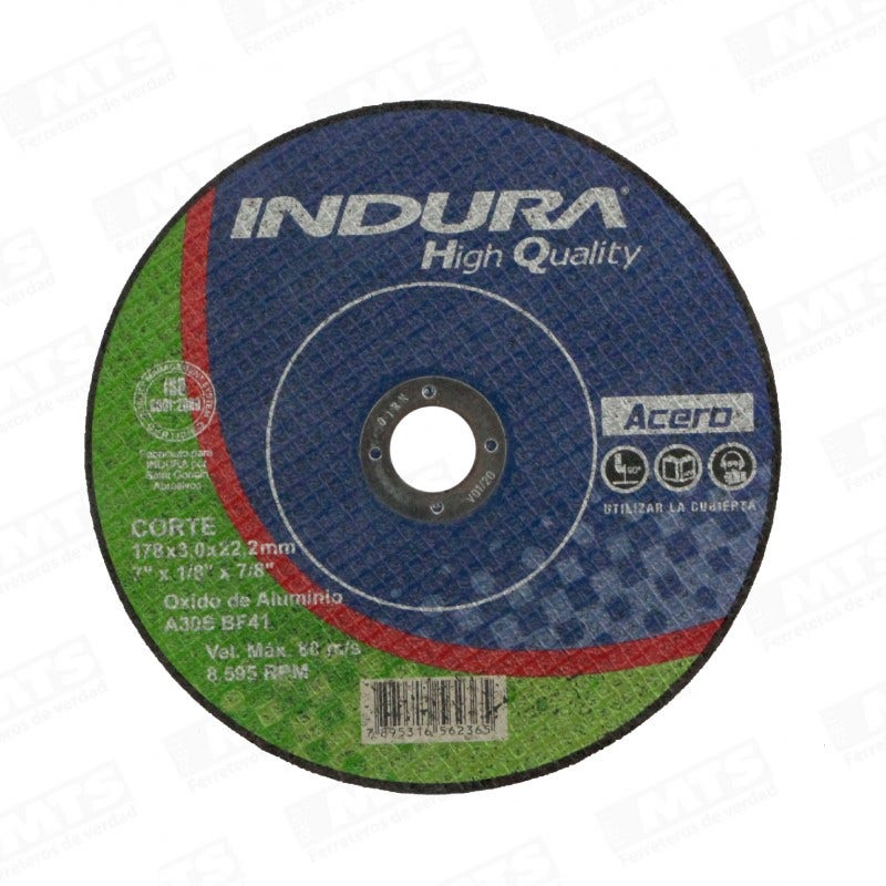 Disco de Corte Metal 7" Indura