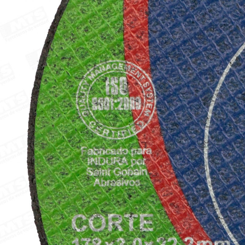 Disco de Corte Metal 7" Indura