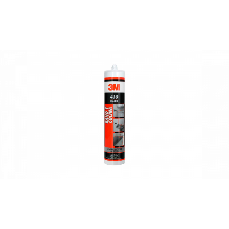 Silicona 430 Blanca Acética Con Fungicida Baño 
 3M