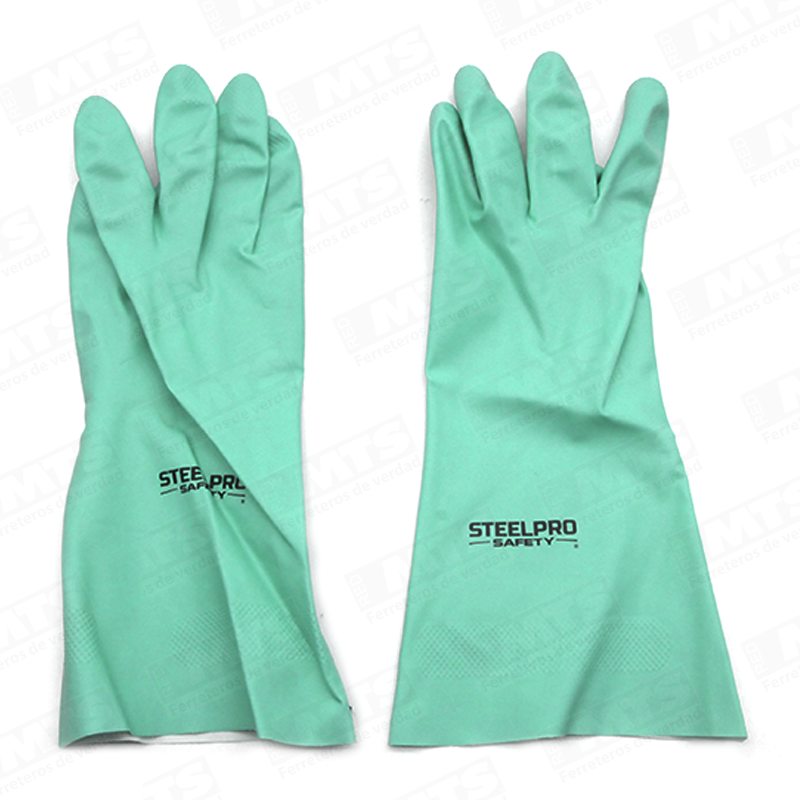 Guante Nitrilo Verde Talla 9/M Steelpro