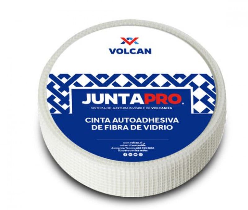 Cinta Juntura Fibra De Vidrio 50mm X 45mt Volcan