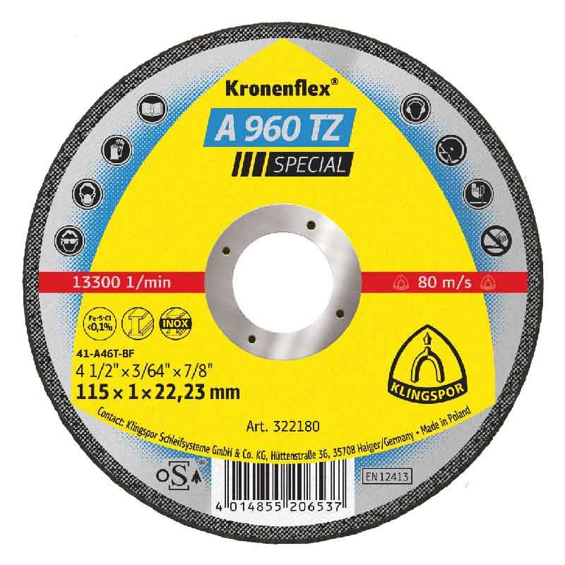 Disco Corte Acero Inoxidable 4½" A 960 Especial Klingspor