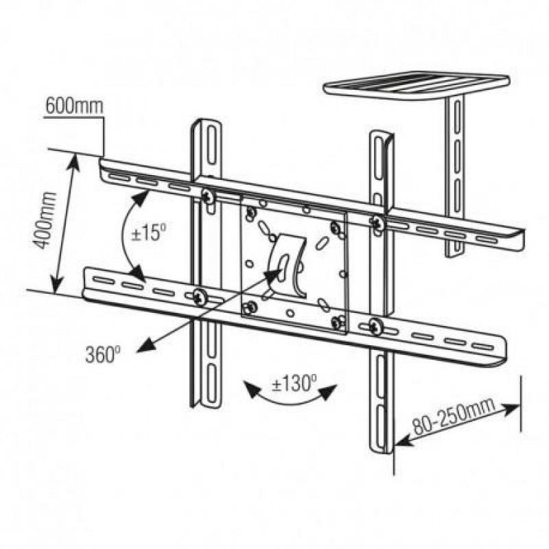 Soporte TV 10" a 70" Con Inclinación Brasform