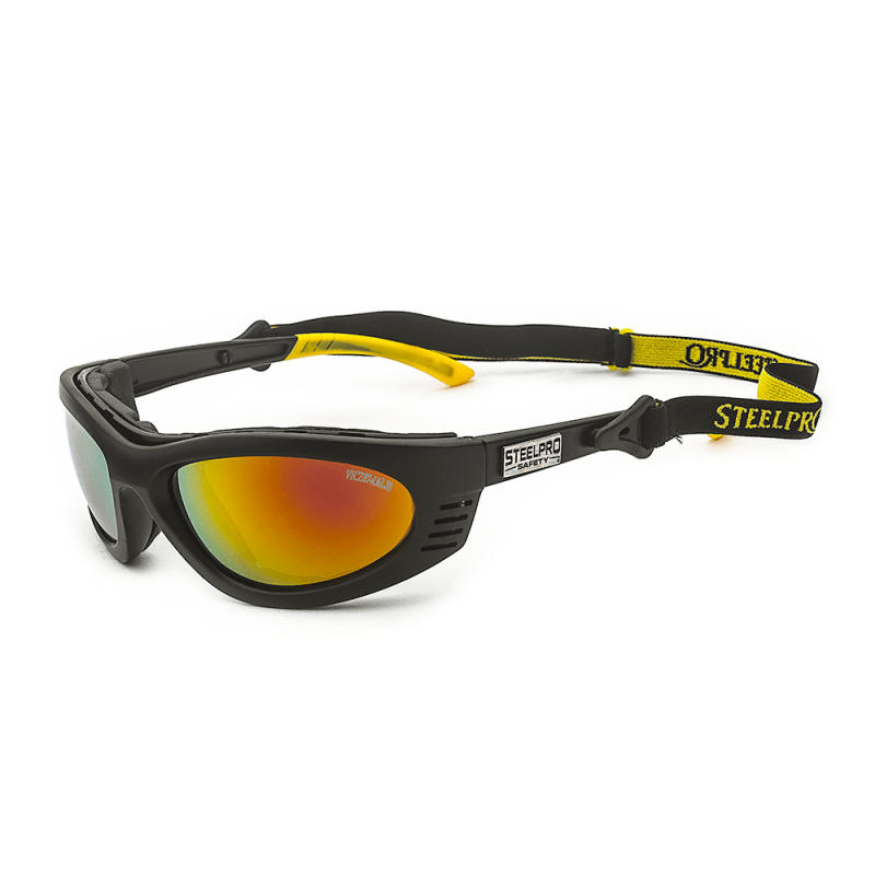 Lente de Seguridad Turbine GT Gris/Rojo Marco Negro Steelpro