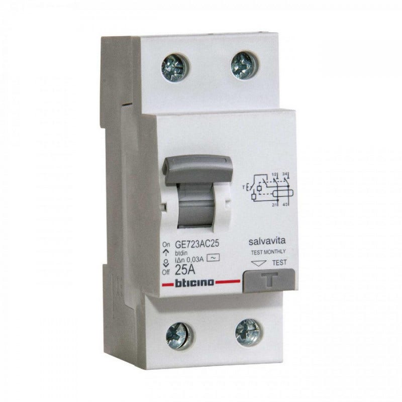 Diferencial 2 x 25A 2modulos Bticino