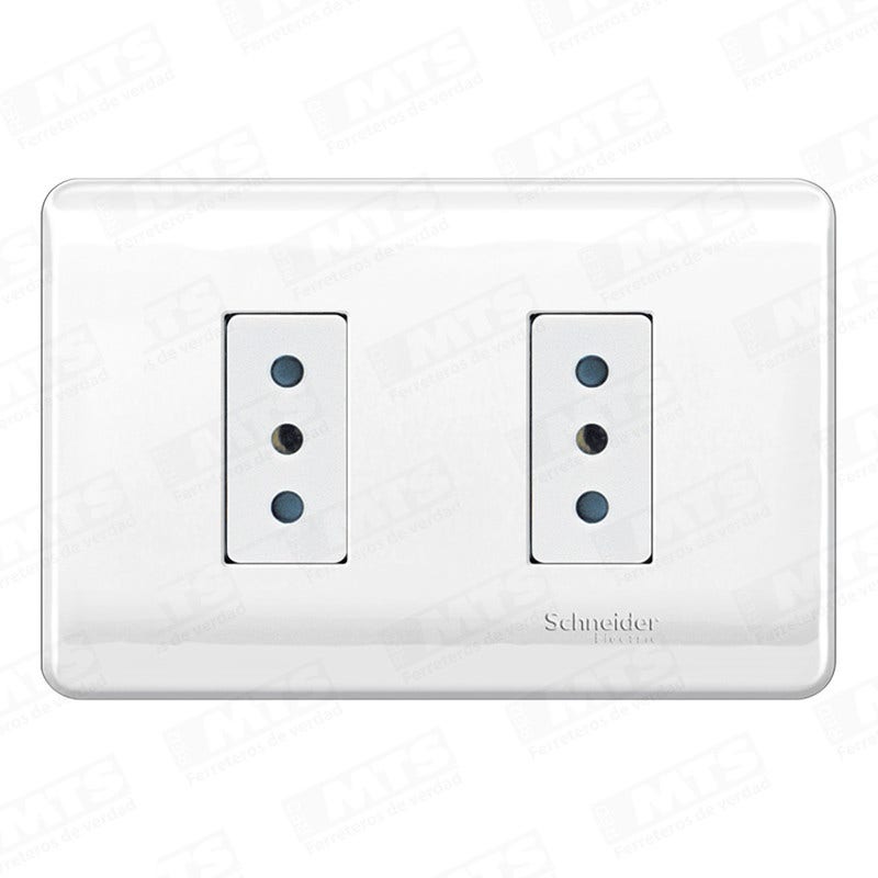 Enchufe Embutido Doble 10A Genesis Blanco Marisio