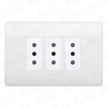 Enchufe Embutido Triple 10A Genesis Blanco Marisio