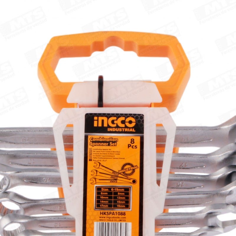 JGO 8 LLAVES PUNTA CORONA 6-19MM (HKSPA1088) INGCO
