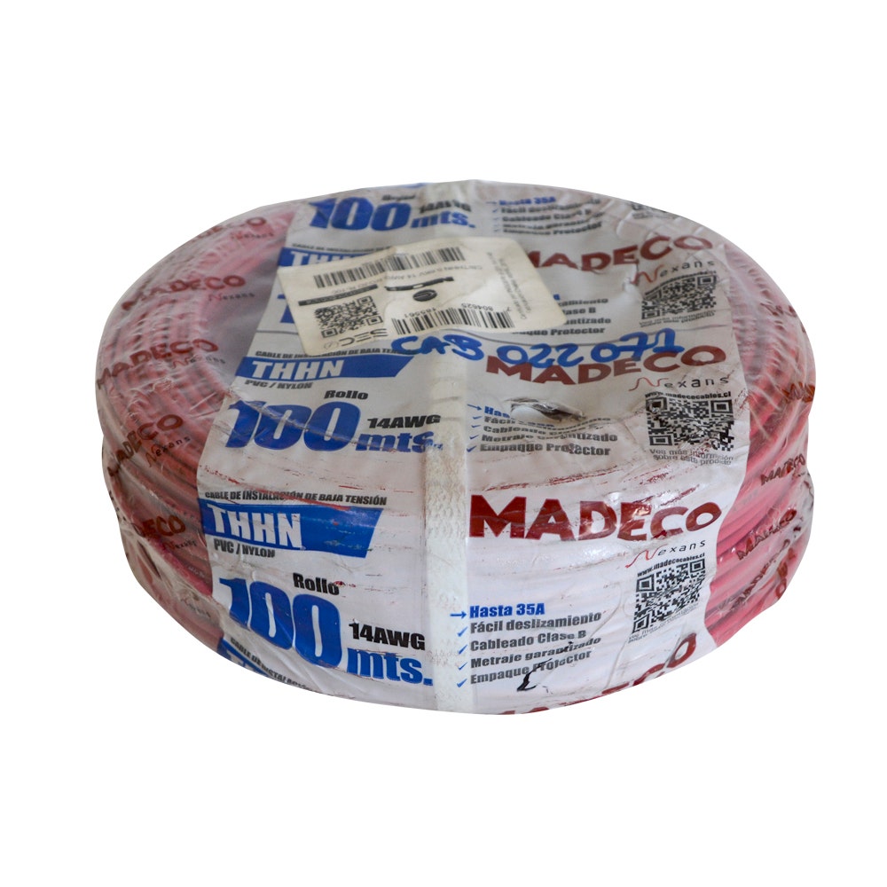 Cable THHN 14AWG Rojo x 100mt