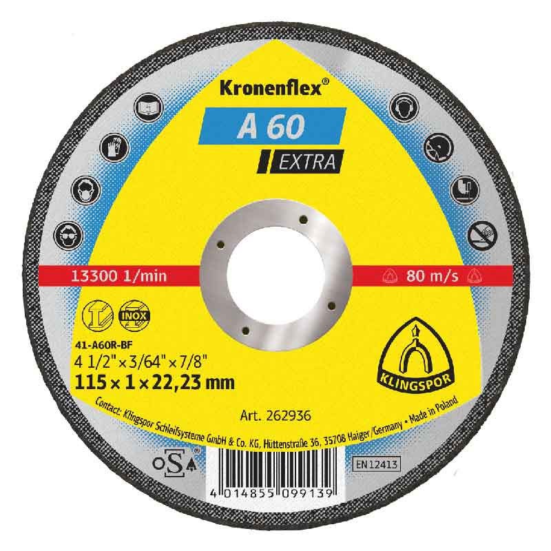 Disco Corte Acero Inoxidable 4½" A60 Extra Klingspor