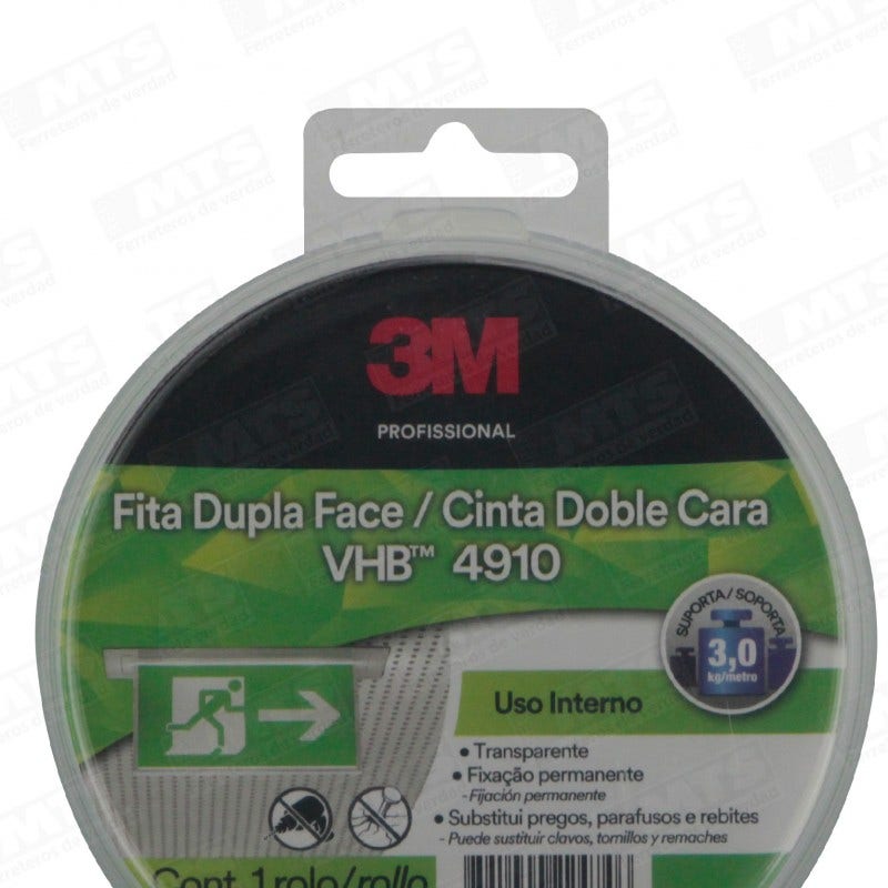 Cinta Doble Contacto VHB Uso Interno 5mt 
 3M