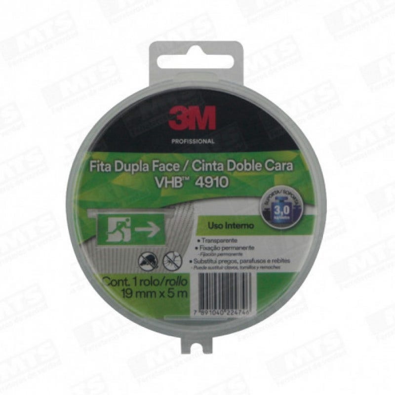 Cinta Doble Contacto VHB Uso Interno 5mt 
 3M