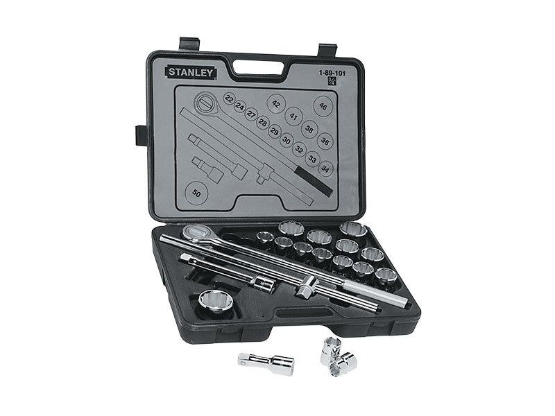 JUEGO DADOS 3/4" 20 PZS 22-50MM (89101) STANLEY