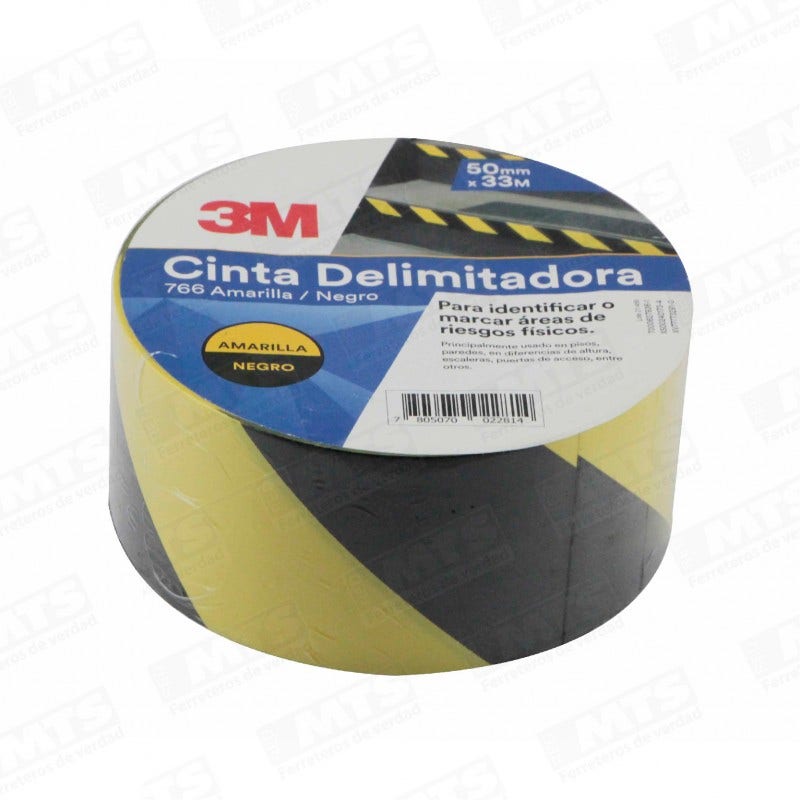 Cinta Señalización Amarilla-Negro 50mm x 33mt