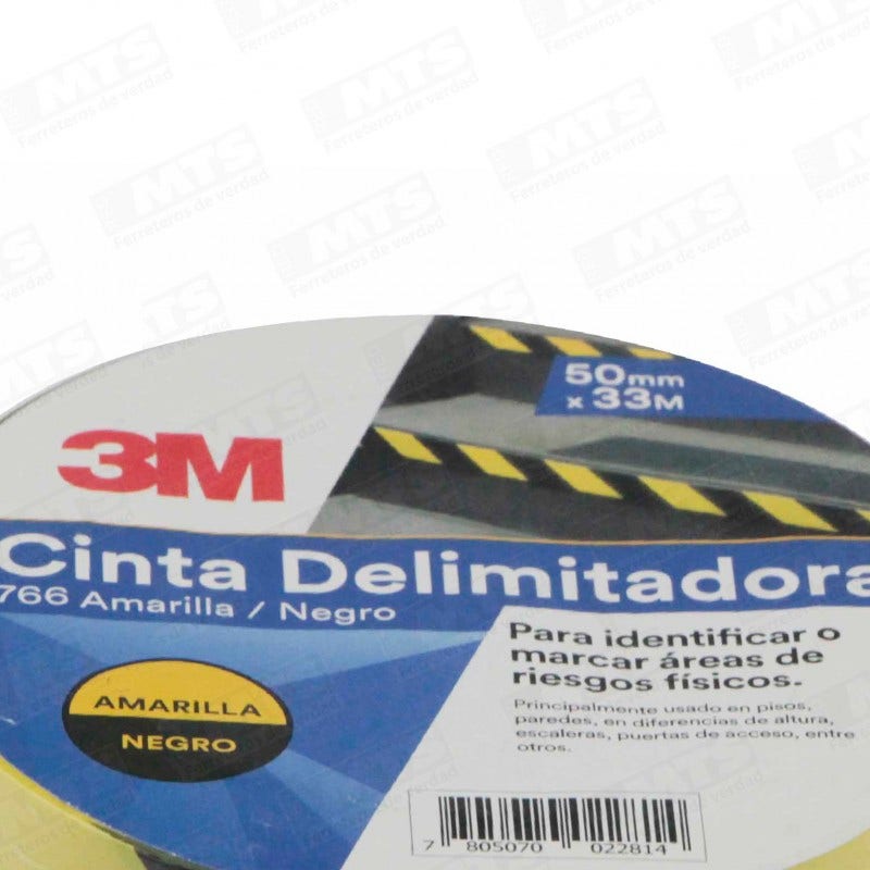 Cinta Señalización Amarilla-Negro 50mm x 33mt