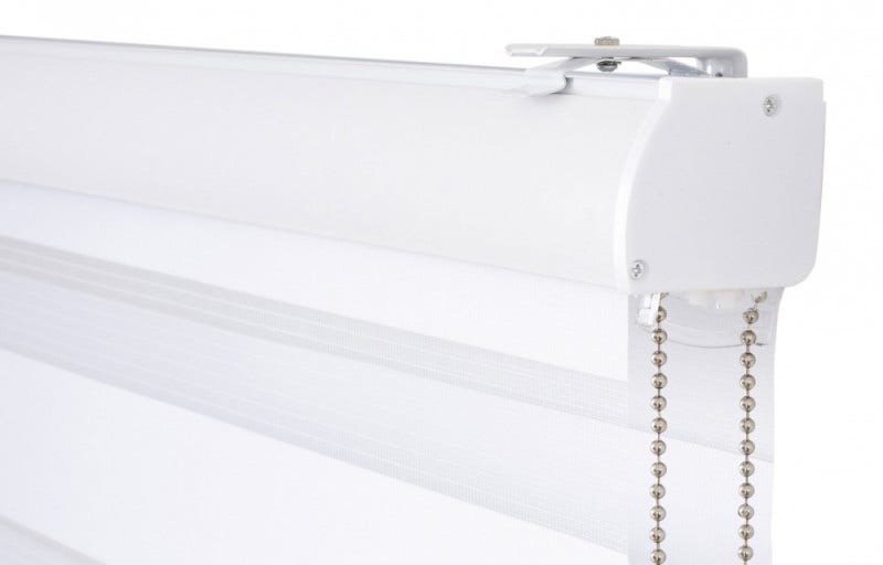 Cortina Roller Zebra Día-Noche Blanco 180x165cm Metalhsa