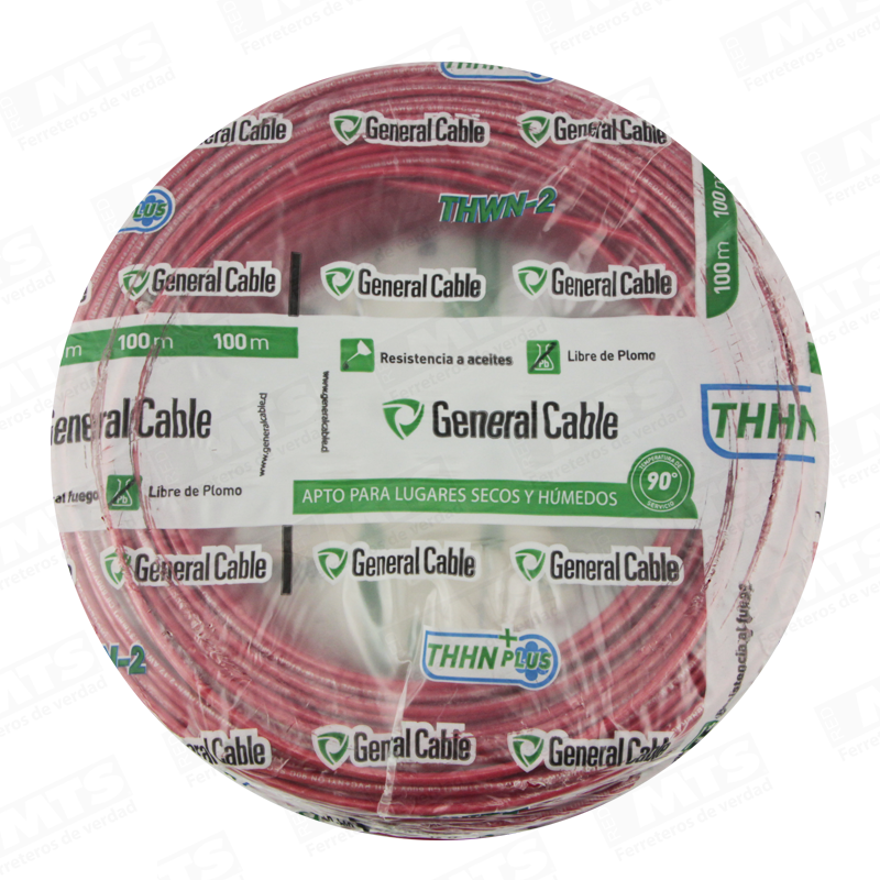Cable THHN 12AWG Rojo x 100mt