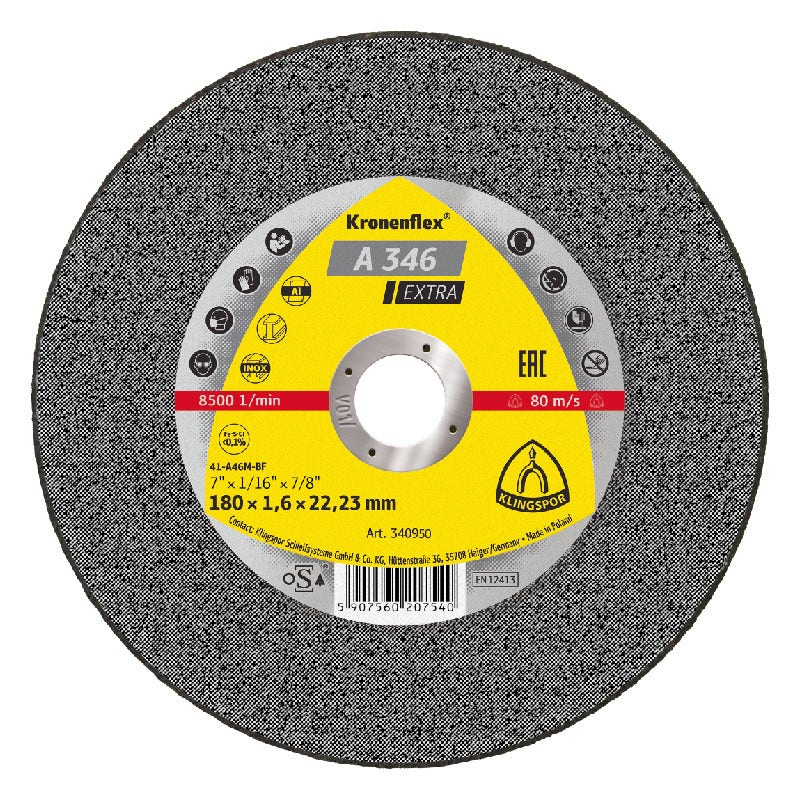 Disco Corte 7" x1.6mm A346 Klingspor
