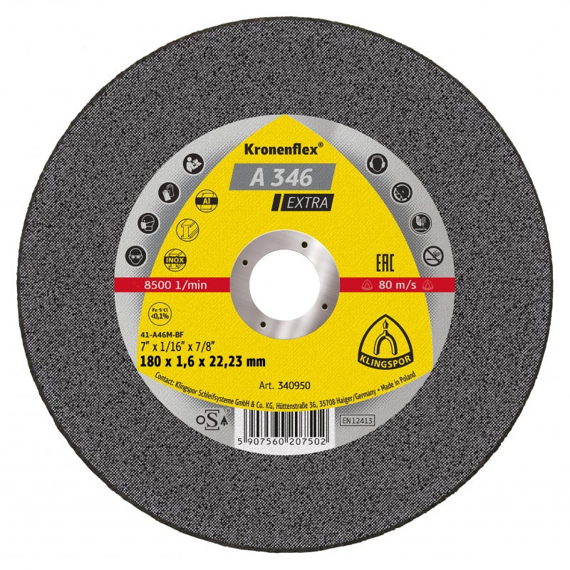 Disco Corte 7" x1.6mm A346 Klingspor