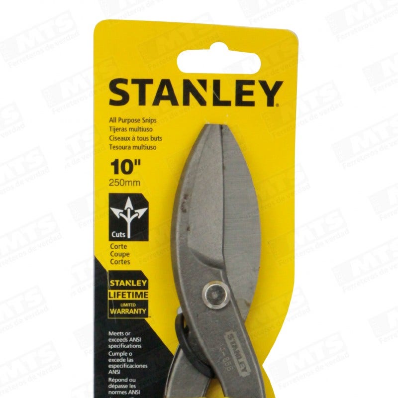 TIJERA HOJALATERA M/FORRADO 10" STANLEY