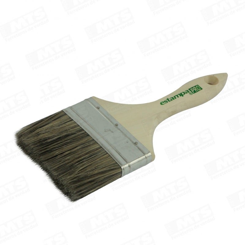 BROCHA ESTAMPA 4" MANGO MADERA HELA