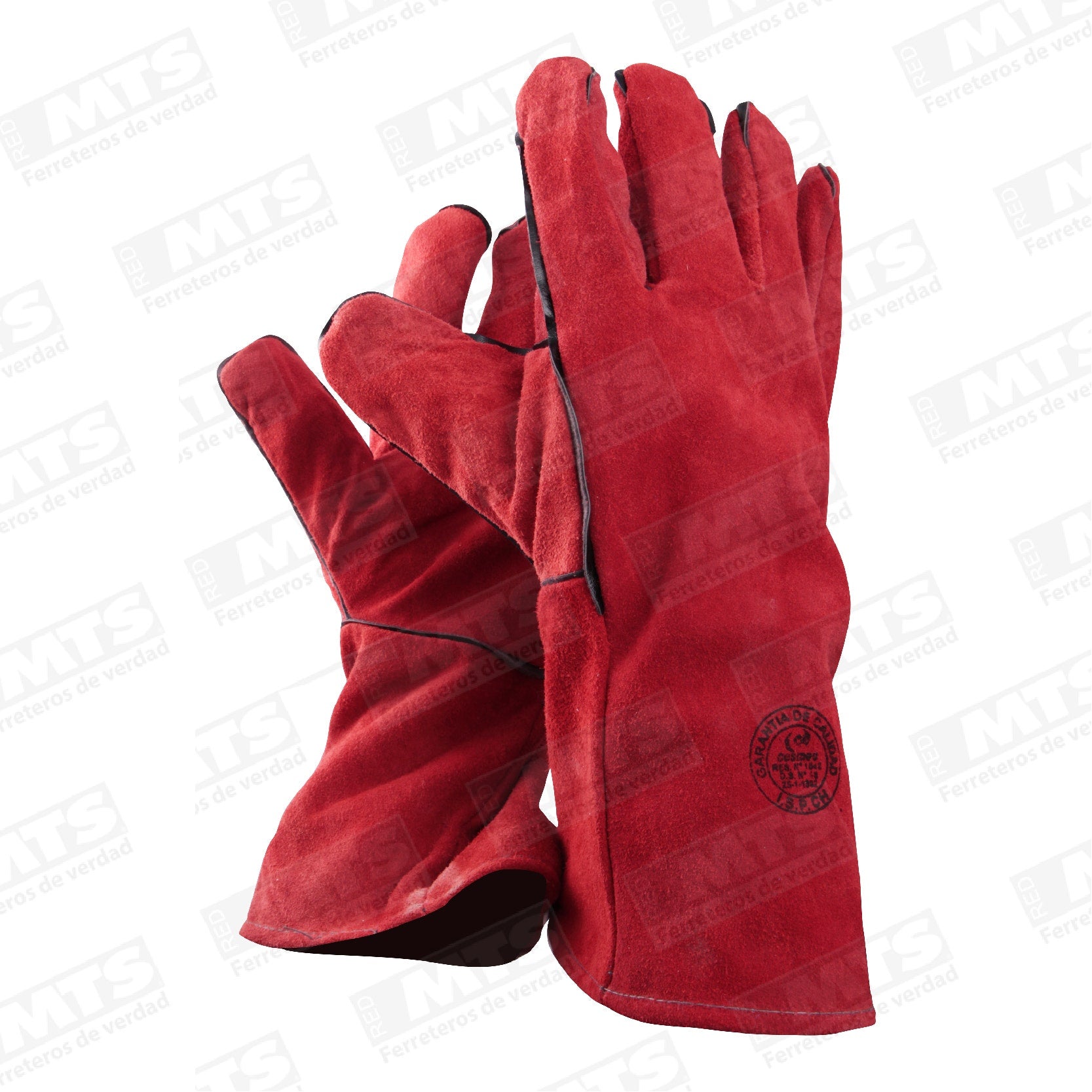 Guante Descarne Rojo Soldador Steelpro