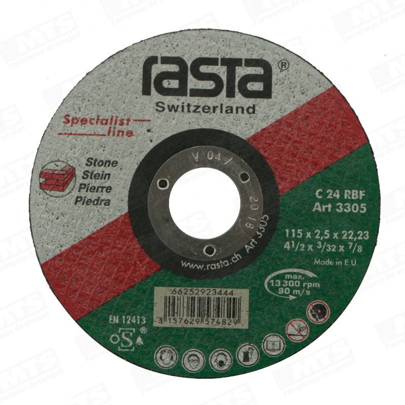 DISCO CORTE ACE/INOX 4.1/2"X 3MM ART.2259 RASTA