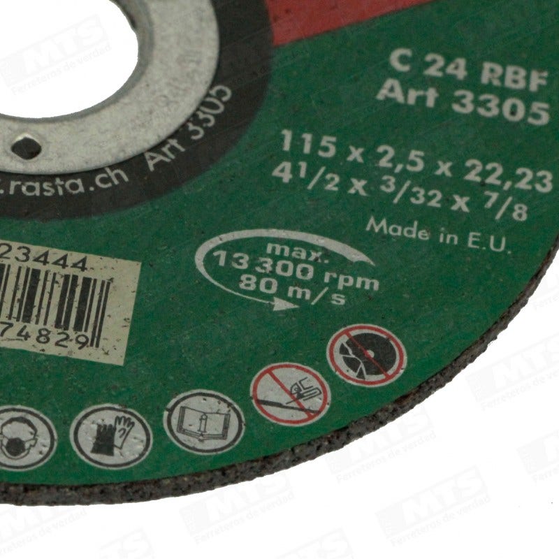 DISCO CORTE ACE/INOX 4.1/2"X 3MM ART.2259 RASTA