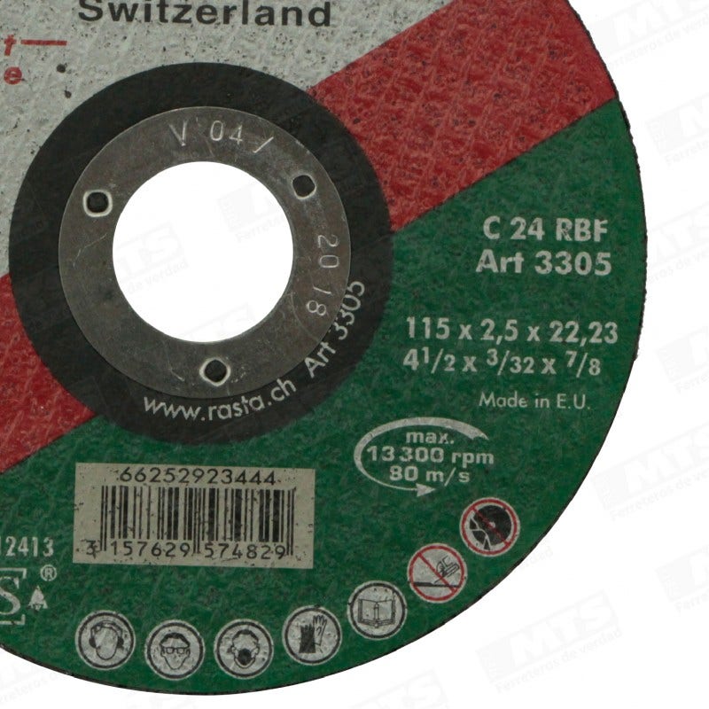 DISCO CORTE ACE/INOX 4.1/2"X 3MM ART.2259 RASTA