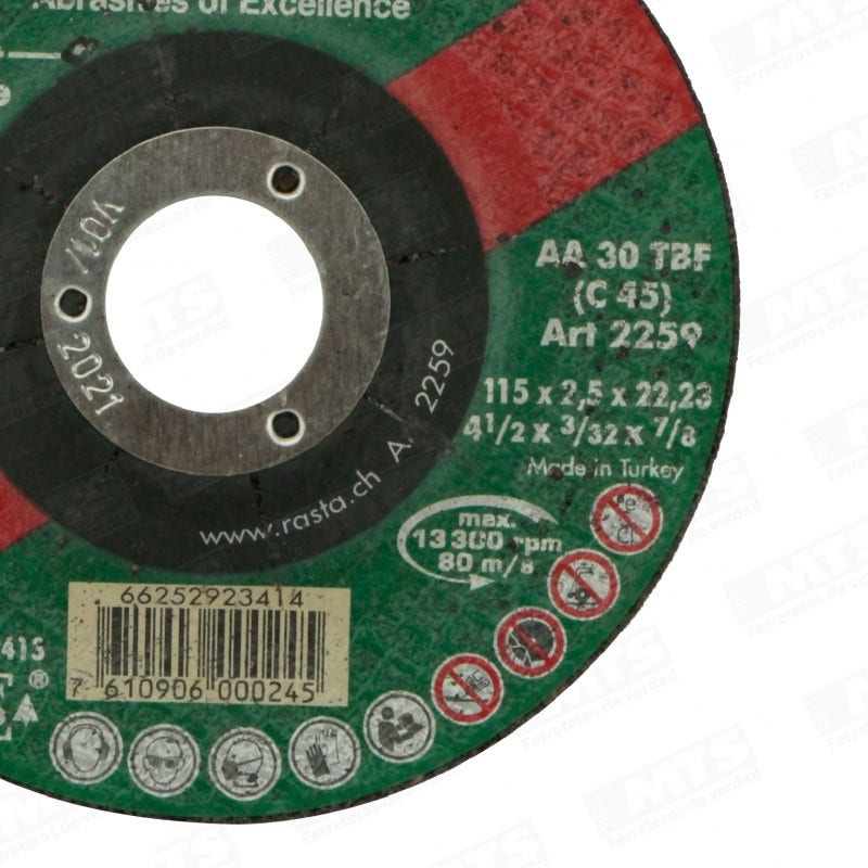 DISCO CORTE ACE/INOX 4.1/2"X 3MM ART.2259 RASTA