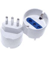 Adaptador Schuko 10 Amp Blanco Mec