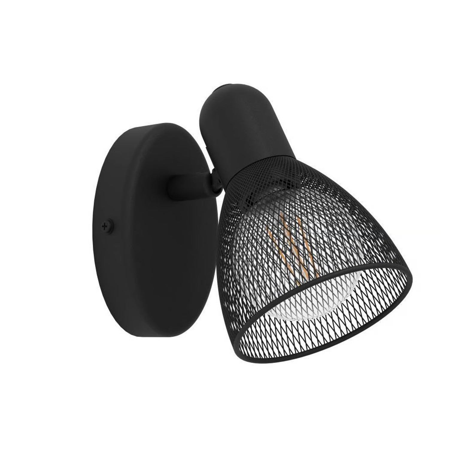 Aplique Foco Corovingo Acero Negro E-14 28w