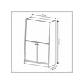 Armario 3 Pts Blanco 71x114.5x36 Tecnomobili (sin Armar)