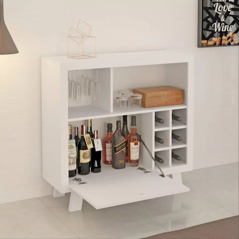 Bar Pta Batiente Blanco 90x78.5x31.5 Tecnomobili (Sin Armar)