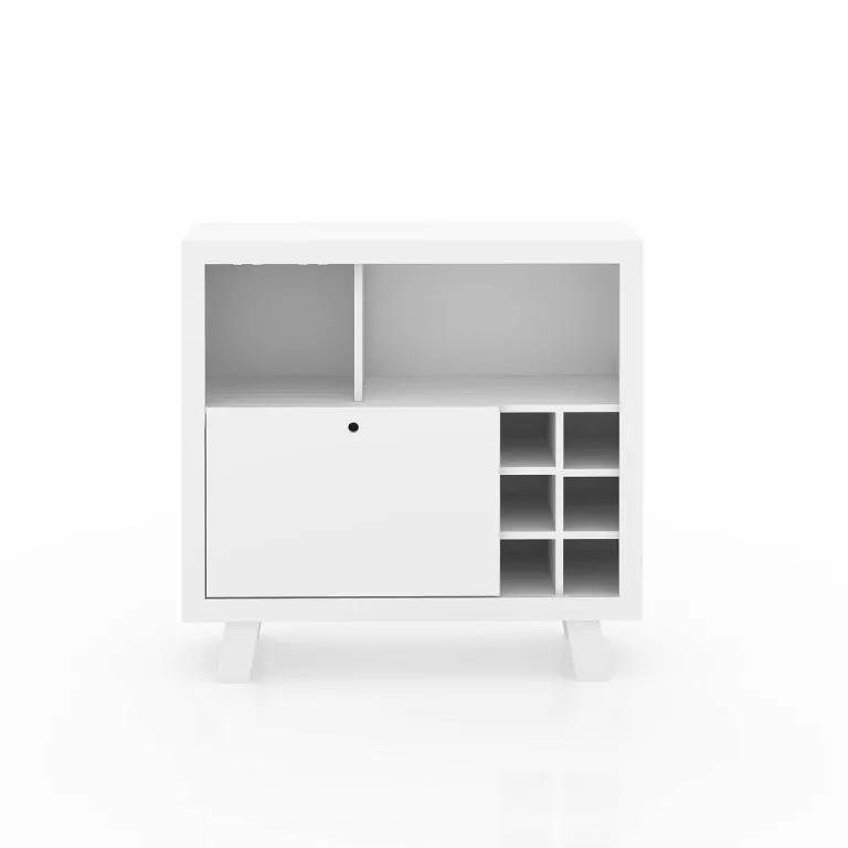 Bar Pta Batiente Blanco 90x78.5x31.5 Tecnomobili (Sin Armar)