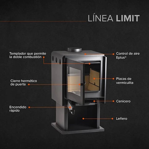 Calefactor A Leña Limit 380 Bosca