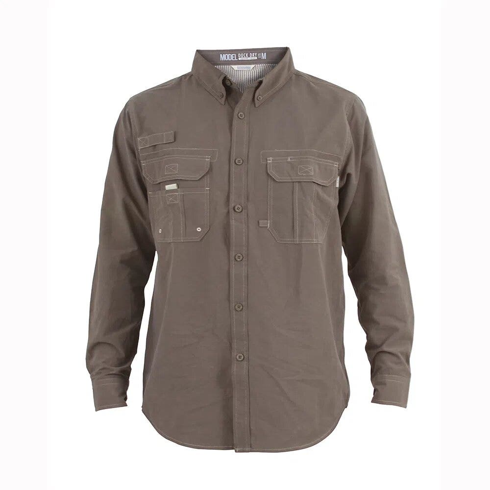 Camisa Hombre Duck Dry Verde Oliva T-XL Hard Work