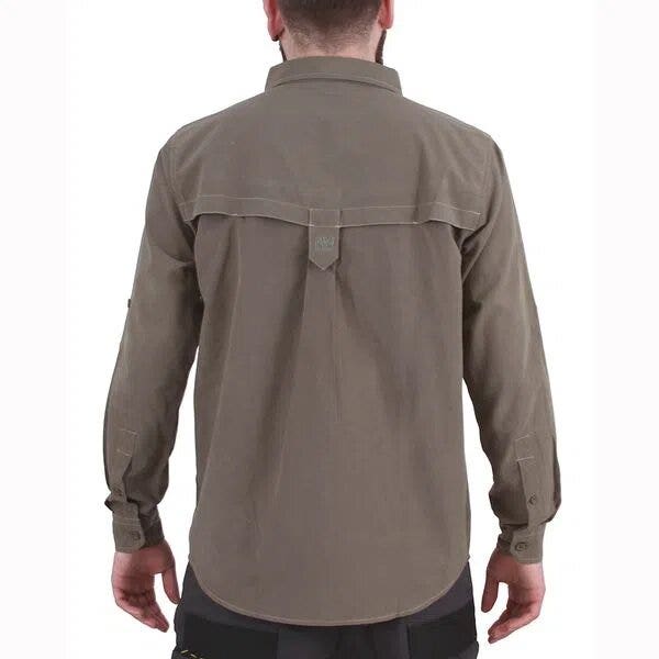 Camisa Hombre Duck Dry Verde Oliva T-XL Hard Work