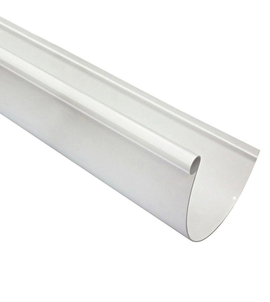 Canala P/agua Lluvia Pvc Blanca 4mts