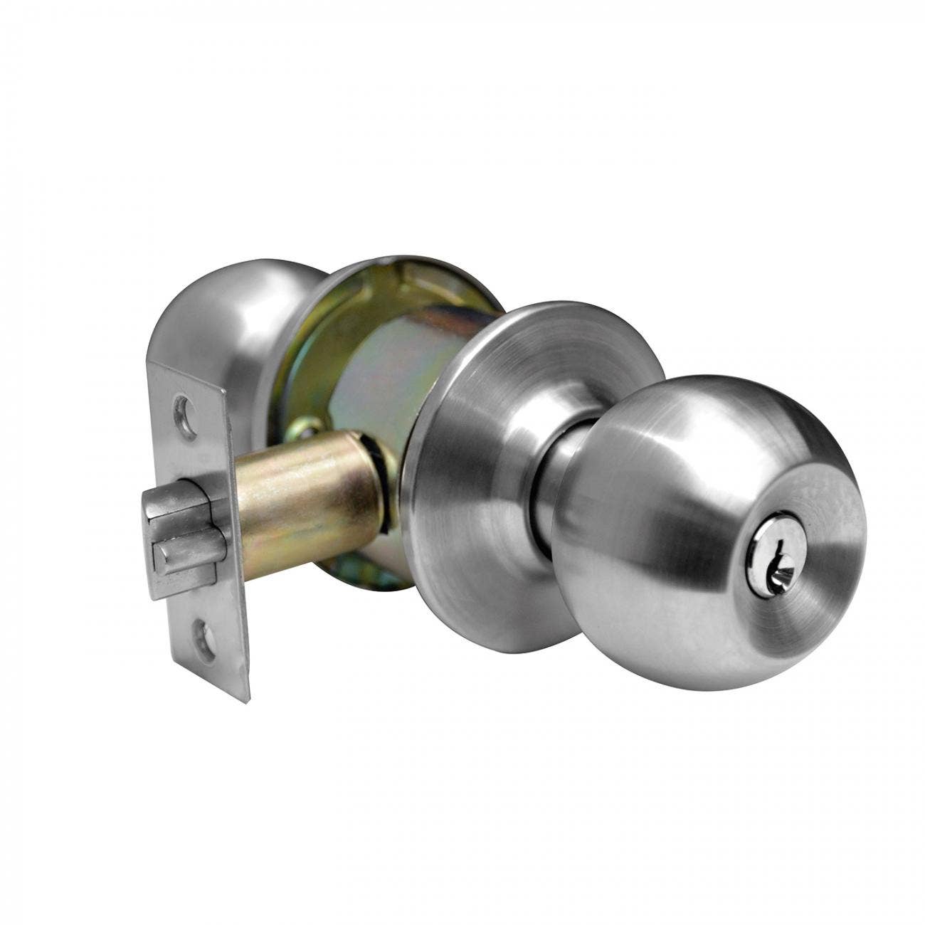 Cerradura Cilíndrica Oficina Dormitorio Acero Inox. Yale