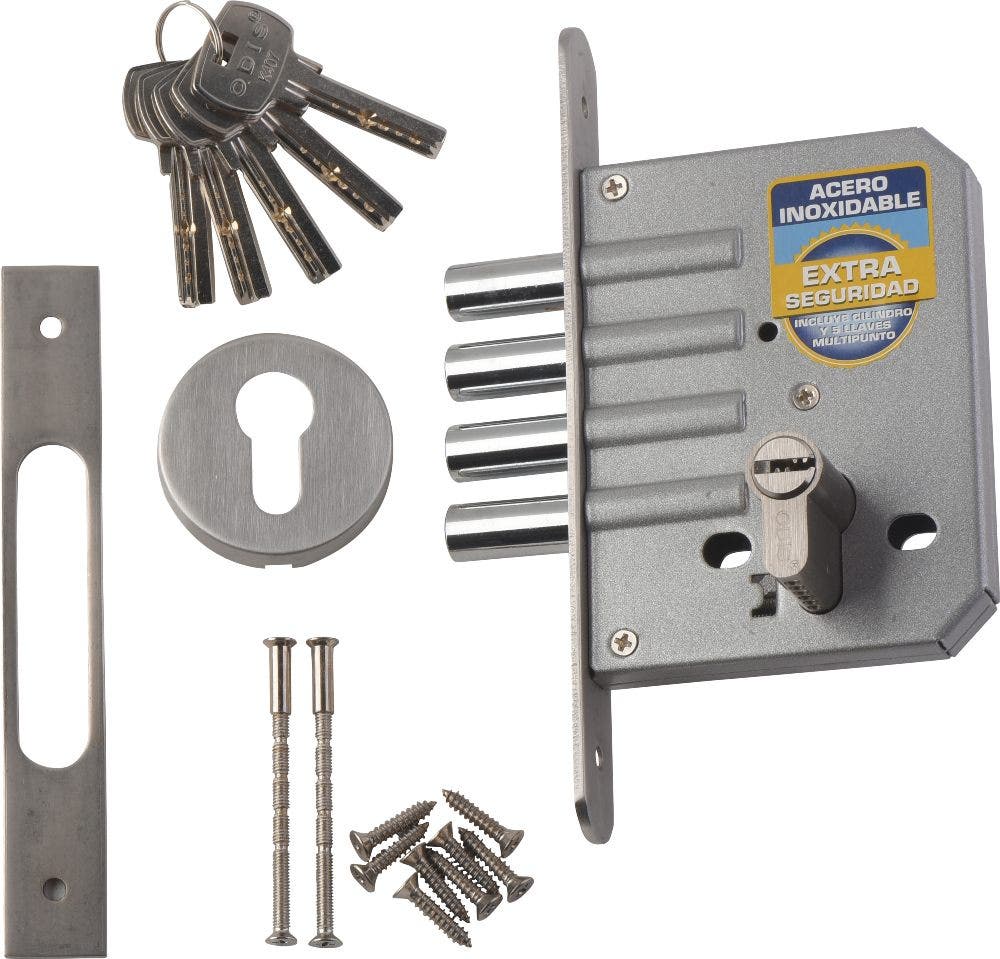 Cerrojo Embutido 600 Llave- Llave Inoxidable Odis