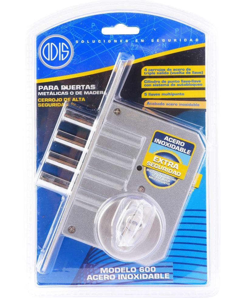 Cerrojo Embutido 600 Llave- Llave Inoxidable Odis