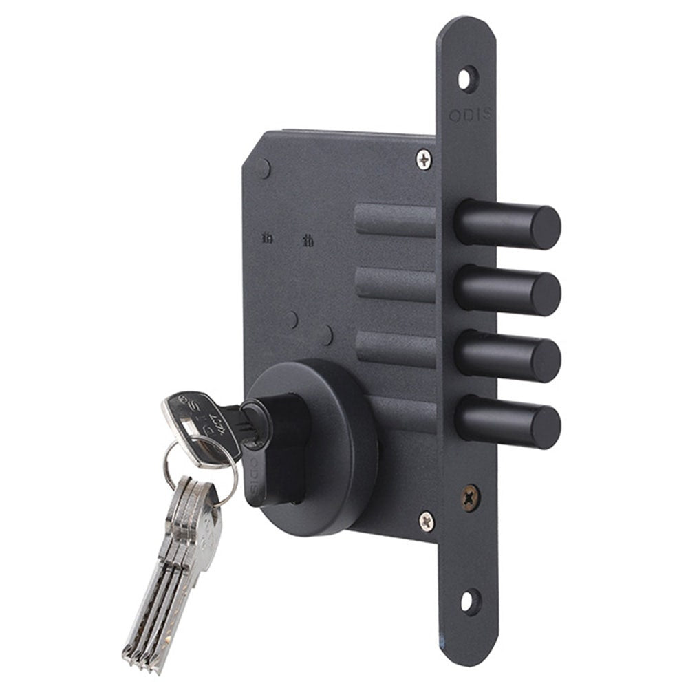 Cerrojo Embutid0 600 Llave- Llave Negro Odis